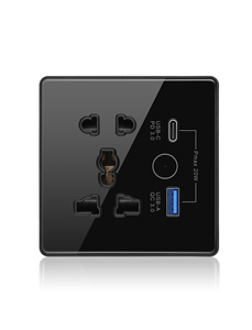 Enchufe de Pared Inteligente Tuya con WiFi y BLE, Conexión Rápida, Carga USB-C PD/QC USB-A, Control Remoto por Aplicación, Compatible con Alexa y <span class=keywords><strong>Google</strong></span> Home - Product Image 1