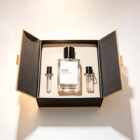 Vente en gros de flacons de parfum de luxe au style unique, 30 ml, 50 ml, 100 ml, avec un design en marbre, un bouchon en résine et un emballage en boîte