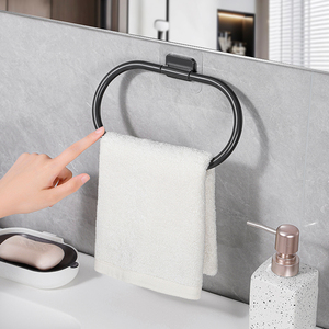 Tùy chỉnh tự dính treo tường phù hợp móc giữ giấy vệ sinh khăn giá phòng tắm Phụ Kiện Set - Product Image 6