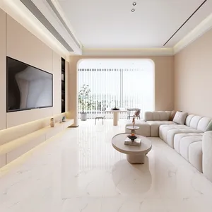 Foshan JBN Glazed Vitrified Porcelain Marble Tile 60x60 24x24 Sizes Modern Classic Interior Wall Floor Use Calacatta Culcatta