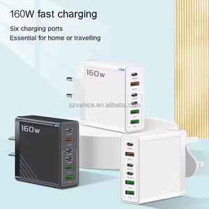 6 porte 160W caricatore rapido USB <span class=keywords><strong>A</strong></span> + tipo <span class=keywords><strong>C</strong></span> con il telefono cellulare LED ricarica rapida adattatore di alimentazione PD USB-<span class=keywords><strong>C</strong></span> 160W - Product Image 2