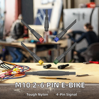 Connecteur de câble adaptateur pour vélo électrique M8-02 4P 2A, contact en cuivre, boîtier en nylon, mâle/femelle