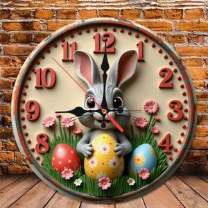 Round Wooden Wall <b>Clock</b> Minimalist Solid Wood Silent Movement Small Home Decor <b>Clock</b> 25x25Cm - Product Image 3