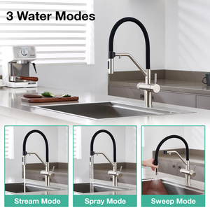 2026 new modern minimalist High Quality modern 3 Way 304 Stainless Steel Kitchen Sink Taps Faucet - Product Image 4