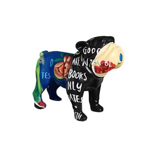Colorido para arte perro Graffiti escultura resina creativa modelo hecho a mano ligero para interior/exterior hogar y decoración de galería - Product Image 3