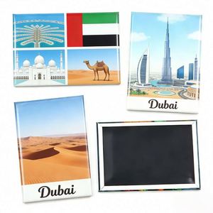 Imán de Refrigerador Personalizado con Temática del Burj Khalifa, Recuerdo de Viaje de Dubái, Emiratos Árabes Unidos, para Tiendas de Regalos Turísticos - Product Image 1