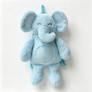Customized <b>Elephant</b> plush backpack,Blue <b>elephant</b> plush toy,Stuffed <b>elephant</b> backpack,Kids animal plush backpack - Product Image 3