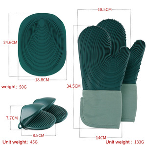Maniques en silicone résistantes à la chaleur avec des coussinets chauds pour la cuisine, la pâtisserie et la cuisson - Product Image 6