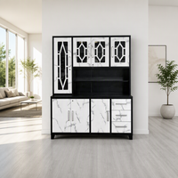 Meubles de maison modernes en acier sur mesure, designs modulaires, armoire de cuisine en métal à plusieurs portes, placard de rangement