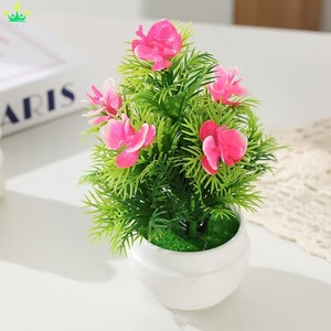 Bonsai Artificiale con Foglie di Pino in Plastica, Vaso Decorativo per Interni, Soggiorno, Portico, Tavolo di Laurea, Ufficio - Product Image 2