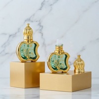 Flacon de parfum de luxe Atar 10 ml en verre, style arabe, avec bille roulante en forme de pomme