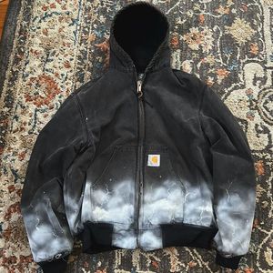 Veste à capuche oversize sans MOQ pour dropshipping, motif éclair brodé et imprimé par pulvérisation, en polaire coupe-vent 100 % coton - Product Image 1