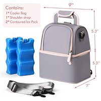 Sac à dos isotherme de luxe classique personnalisé, imperméable, portable, pour biberons de lait maternel, double couche, mère et bébé