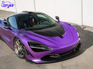 Séparateur de pare-chocs en Fiber de carbone véritable de Style <span class=keywords><strong>2023</strong></span> V pour <span class=keywords><strong>Mclaren</strong></span> <span class=keywords><strong>720s</strong></span> lèvre avant 2017-2021 aileron d'aile de botte Tuning accessoire kit de carrosserie - Product Image 2