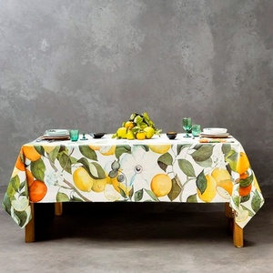 Linen/Cotton Linen Printing <b>Tablecloth</b> for Hotel Wedding French Luxury Flax Linen Table Cloth Table Cover Custom Size for Hotel - Product Image 3