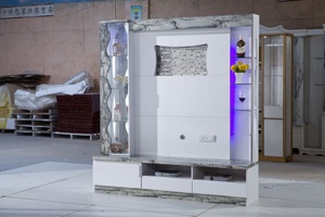 Ensemble de salle de séjour moderne de luxe, meubles, <span class=keywords><strong>grand</strong></span> <span class=keywords><strong>meuble</strong></span> <span class=keywords><strong>TV</strong></span> en bois avec rangement, meubles de maison OEM ODM - Product Image 2