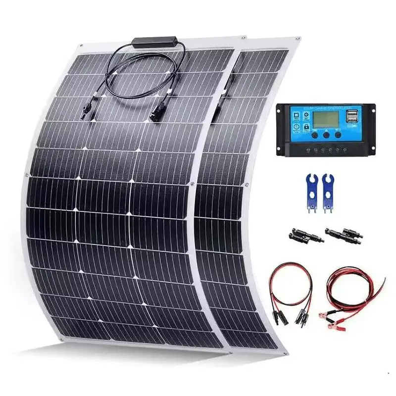 Meilleur prix panneau solaire ETFE panneau solaire pv 100W 120W 250W 300W mono panneau solaire flexible à haut rendement pour toit de bateaux