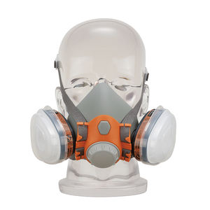 8800 <span class=keywords><strong>Respirator</strong></span> silikon Anti debu EN 140 masker Gas setengah wajah untuk pengamplasan Las metalurgi masker Gas karbon aktif - Product Image 6
