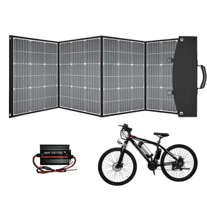 Kit de panneau solaire portable pliable 200W pour vélo électrique, chargeur de batterie 36V 48V, contrôleur MPPT <span class=keywords><strong>Boost</strong></span>, Bicicleta Electrica - Product Image 1