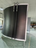 Simulador de Vuelo de 220 Grados con Pantalla Curva de 5 Metros de Diámetro y 2 Metros de Altura en PVC Gris