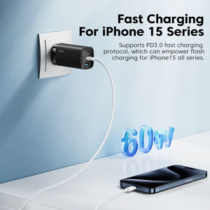 Toocki 1 M Blanco Original <span class=keywords><strong>USB</strong></span> C a <span class=keywords><strong>USB</strong></span> C Cable Cargador para 60W para iPhone 15 Cable trenzado1 Medidor de datos - Product Image 2