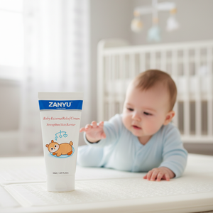 Crème de soin hydratante et cicatrisante bio de haute qualité 50 ml pour l'eczéma et les érythèmes fessiers des bébés, pour peaux sensibles, usage quotidien, marque privée - Product Image 5