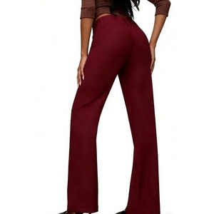 <span class=keywords><strong>Pantaloni</strong></span> da <span class=keywords><strong>Donna</strong></span> a Vita Alta con Doppio Bottone e Gamba Larga, <span class=keywords><strong>Pantaloni</strong></span> Eleganti da Completo, Moda Femminile - Product Image 4