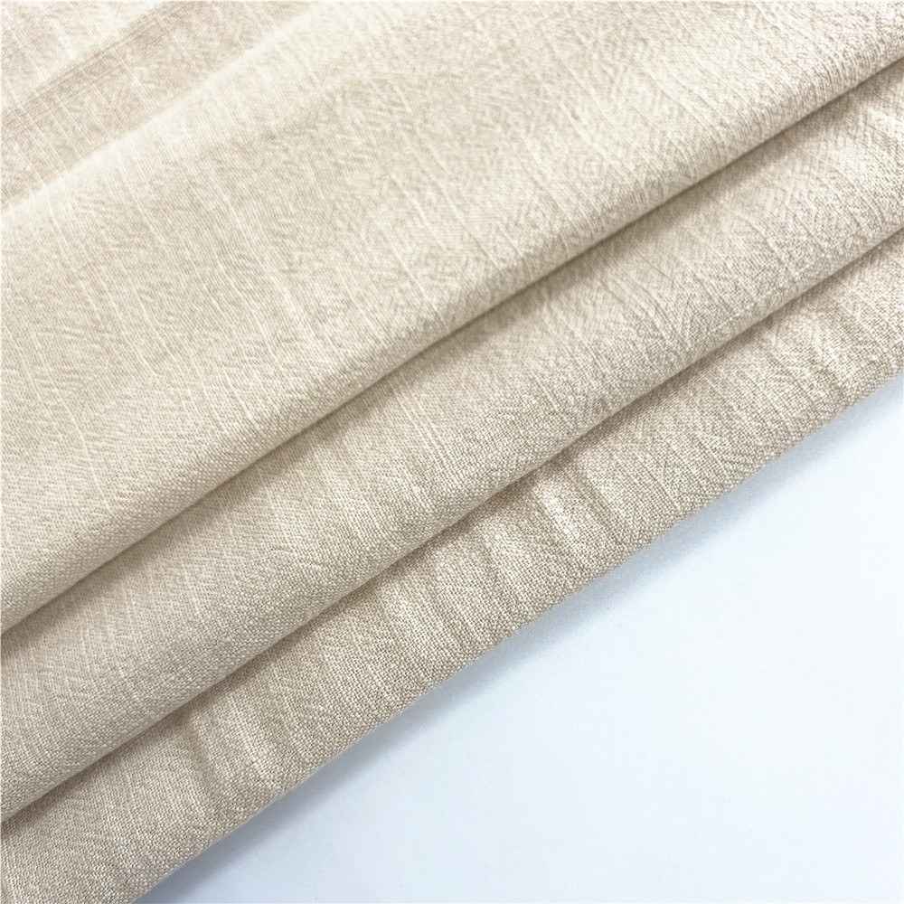 Shaoxing, поставщик ткани из смешанного вискозного волокна, лидер продаж, 30% Лен, 70% вискоза, образец мытой ткани для платьев