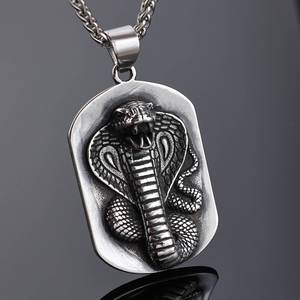 Vintage Stainless Steel Snake Pendant Necklace Trendy Fashion Jewelry for Women and Men for Weddings Parties and Gifts - Product Image 3