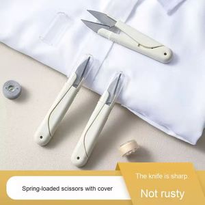 Portable Home Daily Craft Scissors for <b>Sewing</b> Cross Stitch Tailoring with Cover Thread Cutting Head for Fishing Line Clothing - Product Image 3