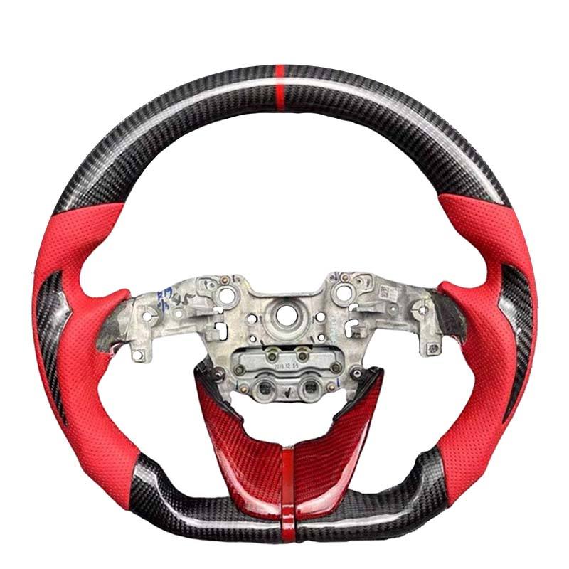 Leather+Carbon Fiber+Red Stitching Stripe+Paddle