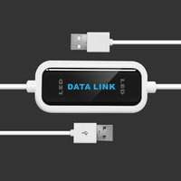 Kabel Motherboard Transfer Data Kecepatan Tinggi USB 2.0 dengan Konduktor Tembaga untuk Sambungan Data Langsung Antara Dua Komputer