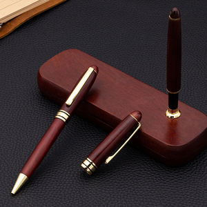 Vente en gros de stylos en bois pour entreprise scolaire Ensemble en bois d'<span class=keywords><strong>acajou</strong></span> Stylo en bois pratique pour cadeau de bureau d'affaires Ensemble en bois - Product Image 4