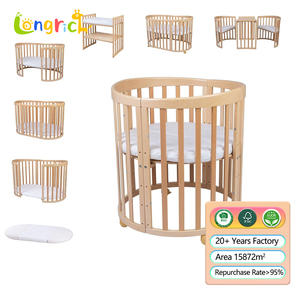 Set <span class=keywords><strong>letto</strong></span> per bambini 8-in-1 ovale in legno naturale per Hotel lettino 7-in-1 con lettino che cambia materasso <span class=keywords><strong>letto</strong></span> laterale che completa la crescita del <span class=keywords><strong>bambino</strong></span> - Product Image 2