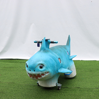 Trottinette animale de parc d'attractions de haute qualité, modèle requin de dessin animé ou dinosaure pour enfants, idéale pour les centres commerciaux et la location commerciale