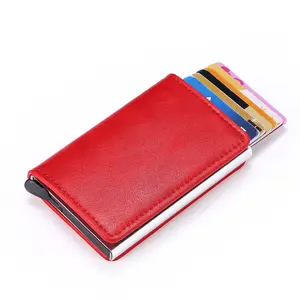 Wholesale Portable Woman Smart Wallet Aluminum Metal Modern Card Holder