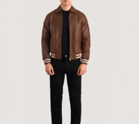 Veste d'hiver universitaire personnalisée en gros, de haute qualité, respirante, style baseball, avec logo frontal pour hommes
