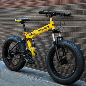 new model folding fatbike bicycle big tire 26*4.0 steel snow bike disc brake fat bike mountain bike bicycle