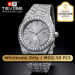 <span class=keywords><strong>Montre</strong></span> mécanique <span class=keywords><strong>de</strong></span> luxe TEVISE en moissanite avec boîtier et bracelet en acier inoxydable, étanche et résistante aux chocs, idéale pour les affaires et le quotidien - Product Image 1