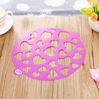 Pochoir à gâteau en plastique Outils de moule de décoration pour la cuisson Peinture Dessert Café-pour gâteau Biscuits Décorations de café