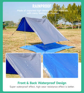 Et kuşları yetiştirmek için büyük taşınabilir mavi su geçirmez tavuk kümesleri PE poli muşamba - Product Image 5