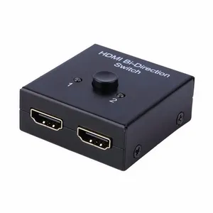 Interruptor bidirecional hdmi, 2 portas 1080p hdmi 2x1 comutador 1x2 divisor seletor suporte 3d