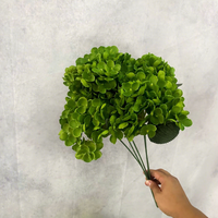Bunga Sutra Palsu Hijau Putih M166 untuk Dekorasi Pernikahan, Latar Belakang Pernikahan dengan Tanaman Hijau Buatan, Hydrangea, Mawar, dan Anthurium