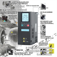 Variateur de fréquence AC-DC-AC monophasé/triphasé C310 220V/380V 4kW IP21, contrôle V/F, pompe à eau à pression constante