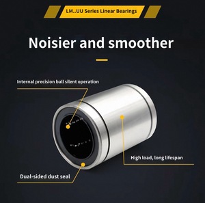 Rodamiento Lineal de Precisión <span class=keywords><strong>P5</strong></span> de Acero Cromado LM12UU, Diámetro Interior de 12 mm/Diámetro Exterior de 21 mm, para Enrutador CNC, Impresora 3D, Venta al por Mayor de Fábrica - Product Image 3
