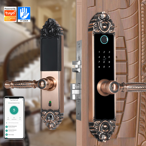 2025 thiết kế mới tuya chống trộm cửa thông minh khóa vân tay RFID đầu đọc thẻ nhôm kỹ thuật số thông minh biệt thự khóa cho cửa gỗ - Product Image 1