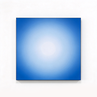 Tableau lumineux LED intelligent à dégradé, motif ciel bleu horizontale, avec contrôle par application, cadre en bois, carré, pour décoration de salon