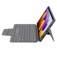 Sarung Keyboard nirkabel, untuk Tab A7/A8/S6 Lite dengan kulit Backlit RGB Antarmuka USB tipe-c bahan TPU + ABS