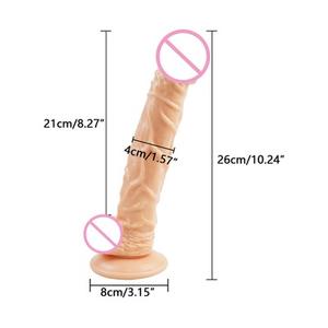 Biegsame doppels chichtige echte große Größe 13,39 Zoll Dildo Silikon Dildo <span class=keywords><strong>Penis</strong></span> Dong mit Wear Lederhose - Product Image 3