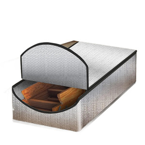 Couverture isolante en feuille de bulles rectangulaire de 48 pouces en aluminium, matériau d'isolation thermique industriel résistant au feu - Product Image 1